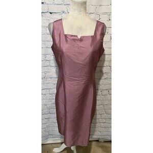 Rena Rowan Silk Sleeveless Lavender Lilac Shift Knee Length Dress, Size 10